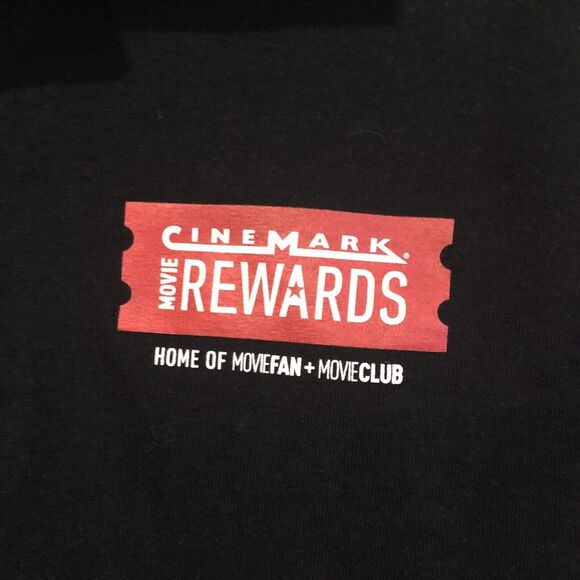 Cinemark Rewards Small Polo Shirt Movie Fan+ Employee Uniform Black Double Sided - Picture 4 of 7